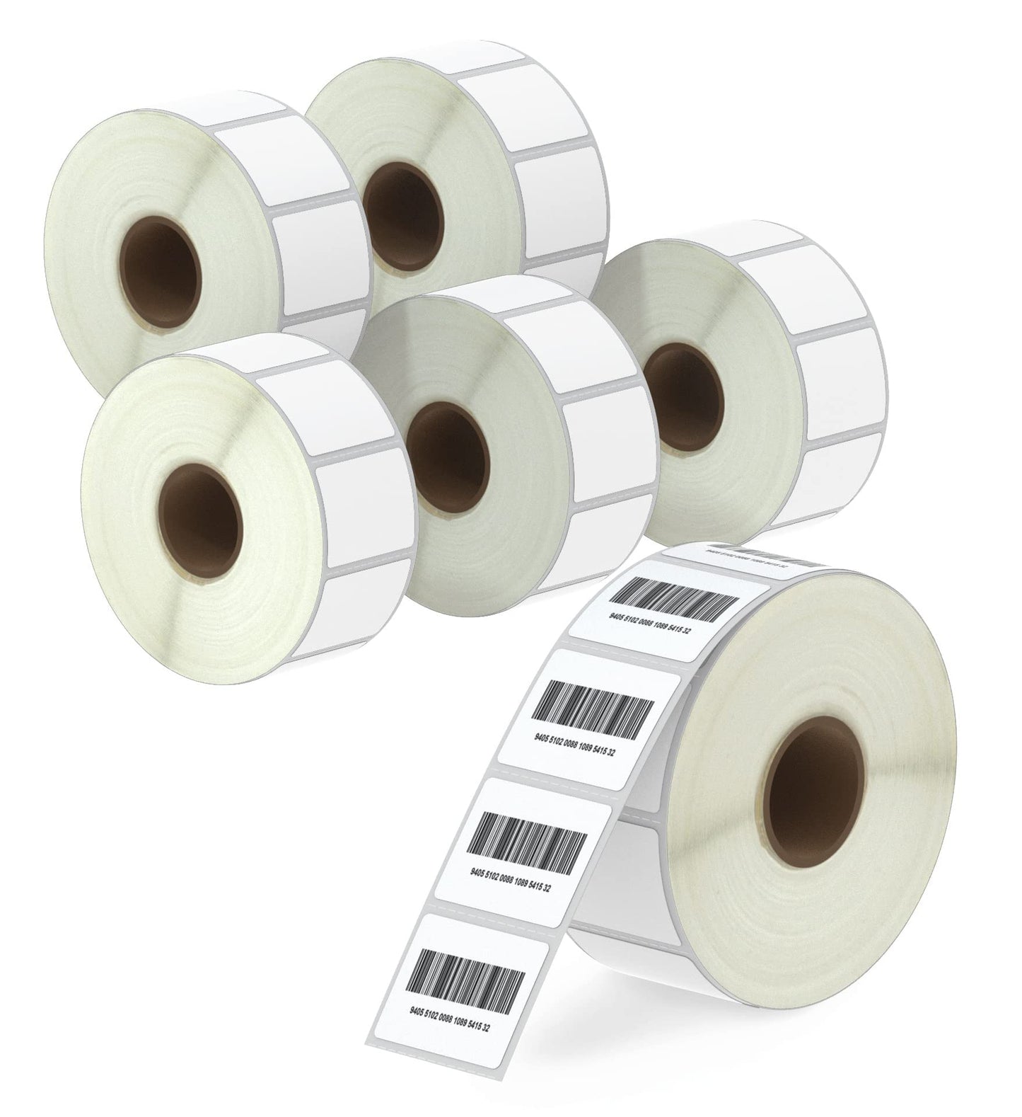 BETCKEY - 1.25" x 1" (32 mm x 25 mm) UPC Barcode & Address Labels Compatible with Zebra & More Label Printer,Premium Adhesive & Perforated [6 Rolls, 8280 Labels]