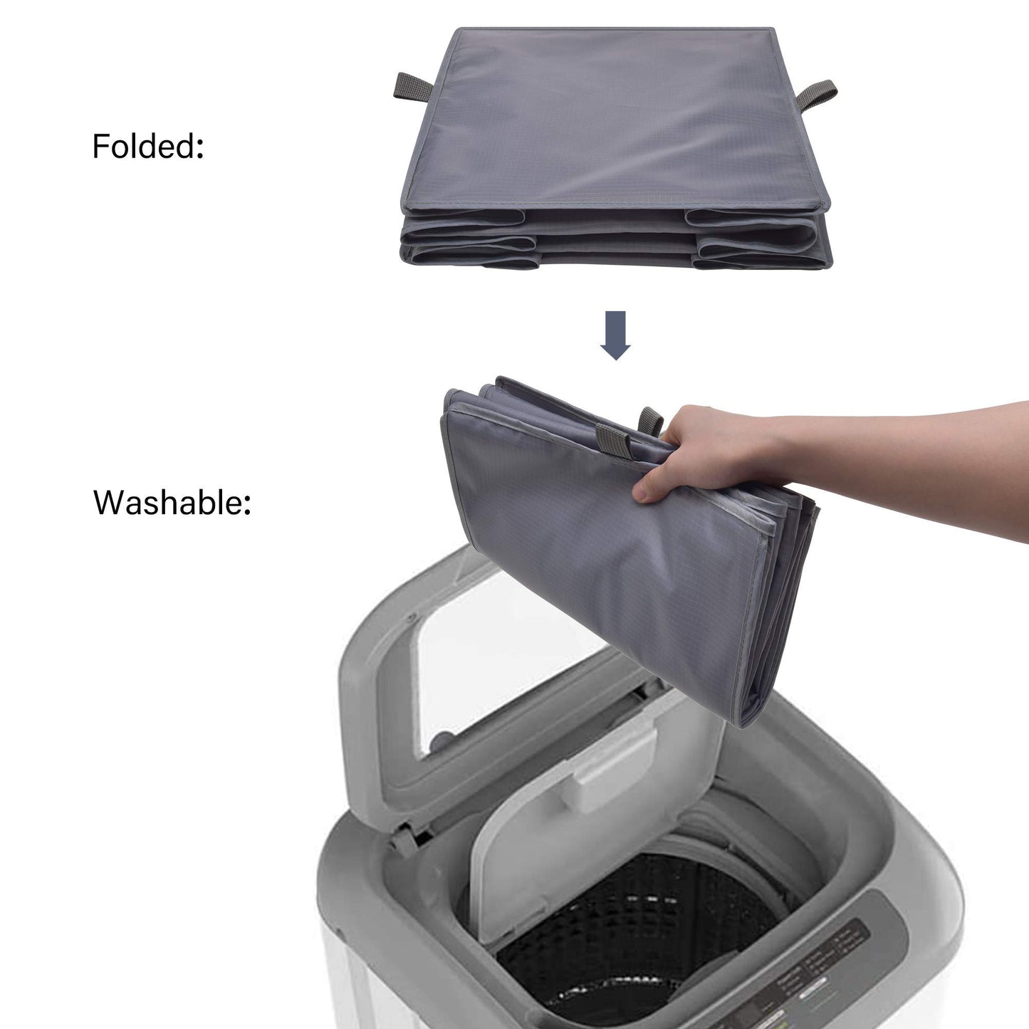 GRANNY SAYS 3-Shelf Closet Hanging Organizers, Pack of 2 Hanging Storage Shelves, Garde Robe Organisation, Foldable Hanging Closet Storage Organizer, Short Hanging Shelf Organizers for Closet, Grey