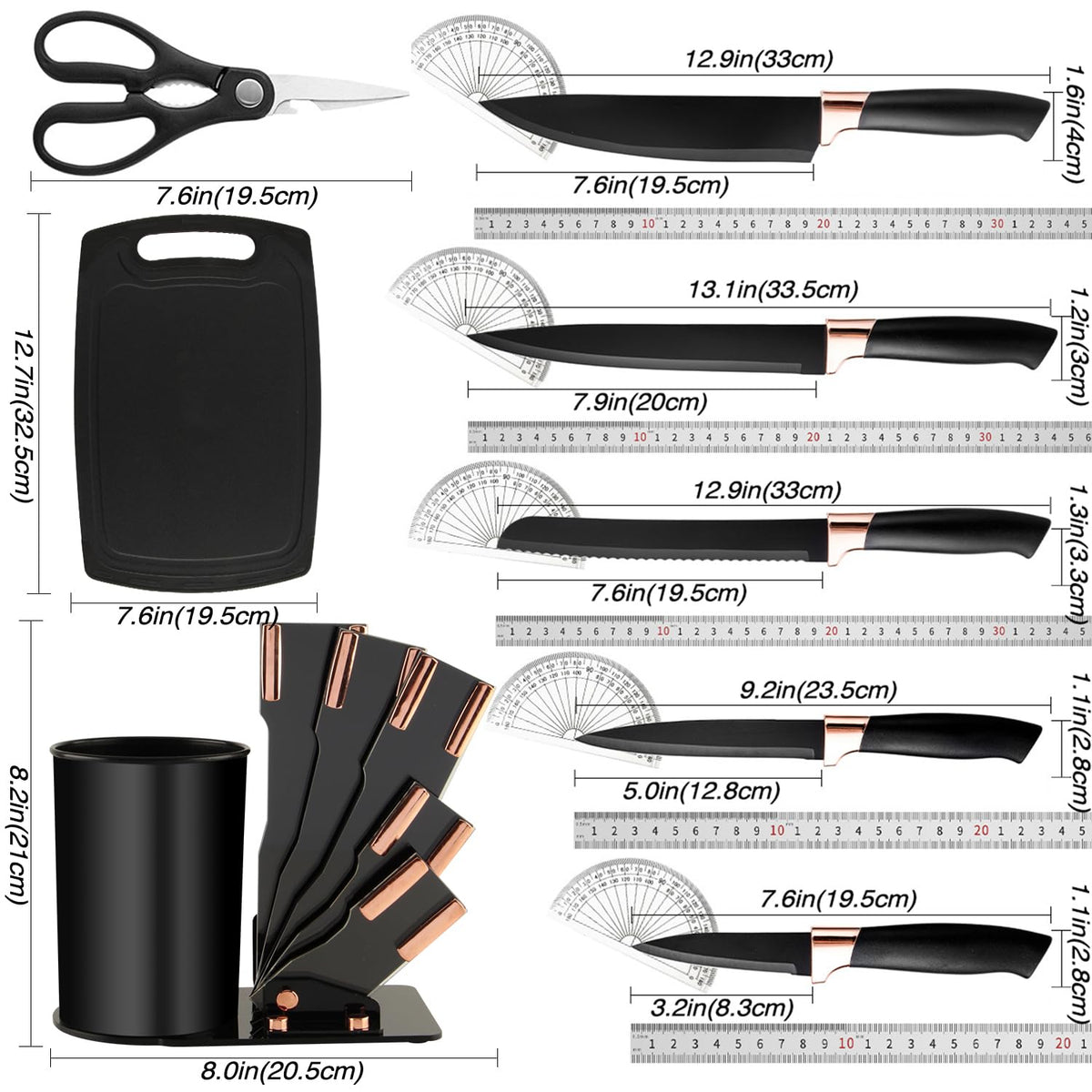 Sunmei Silicone Kitchen Utensil Set for Nonstick Cookware, 21 Pcs Great Value Cooking Utensils Set, Comes with Silicone Spatula Spoon & Kitchen Knife Set & 2-in-1 Spatula Scraper(Gift Box)