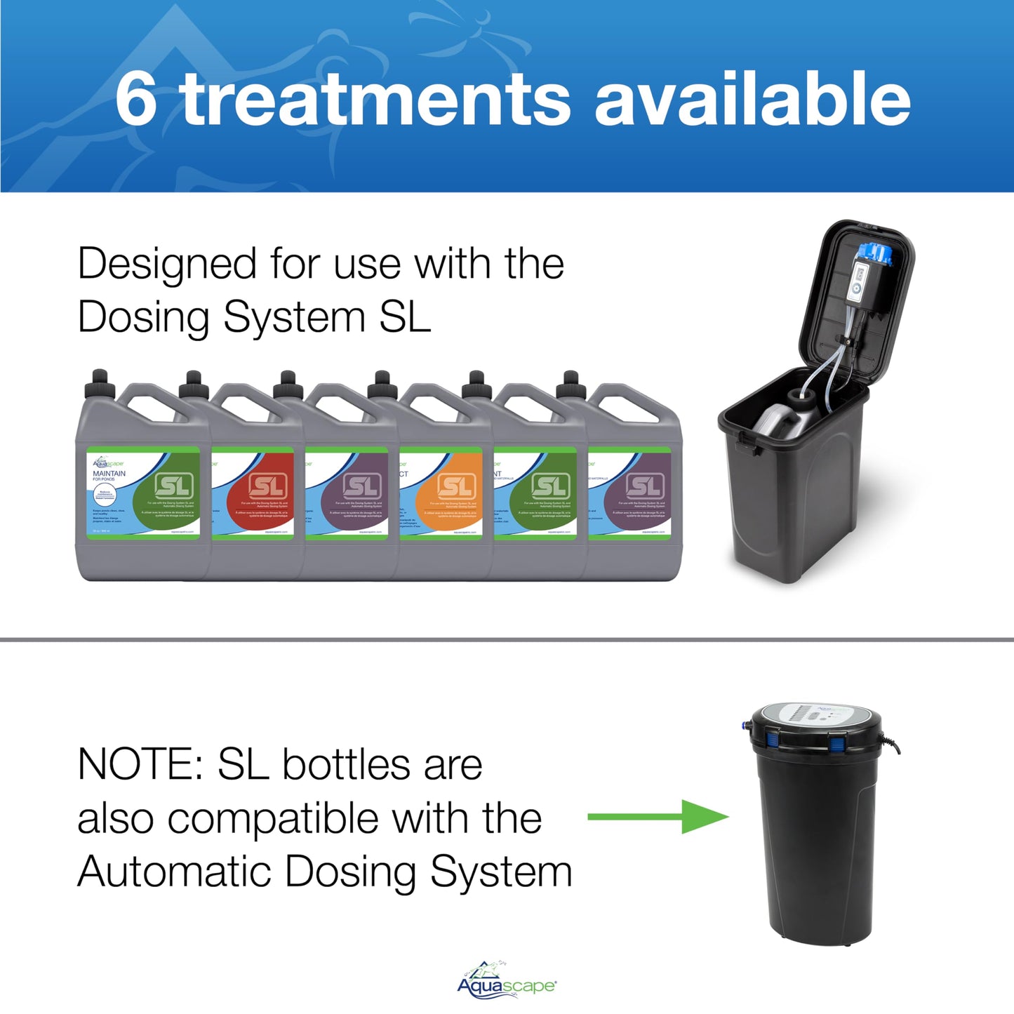 Aquascape Prevent for Fountains and Waterfalls SL - 32 oz / 946 ml, Reduces Fountain Maintenance with Clarifiers, Prevents White-Scale Buildup and Stains, Safe for Birds and Plants, 96094