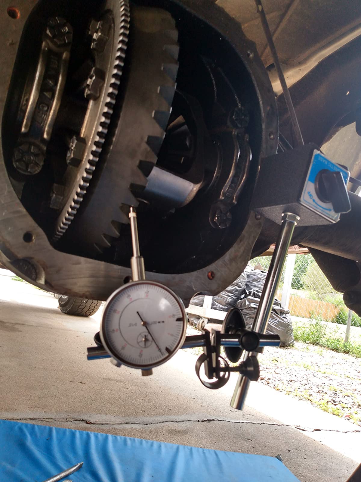 Professional 0-1.0" Dial Indicator with Magnetic Base Holder & Point Precision Inspection Set Tester Gage Gauge Fine Adjustable Long Arm 0.001" Precision