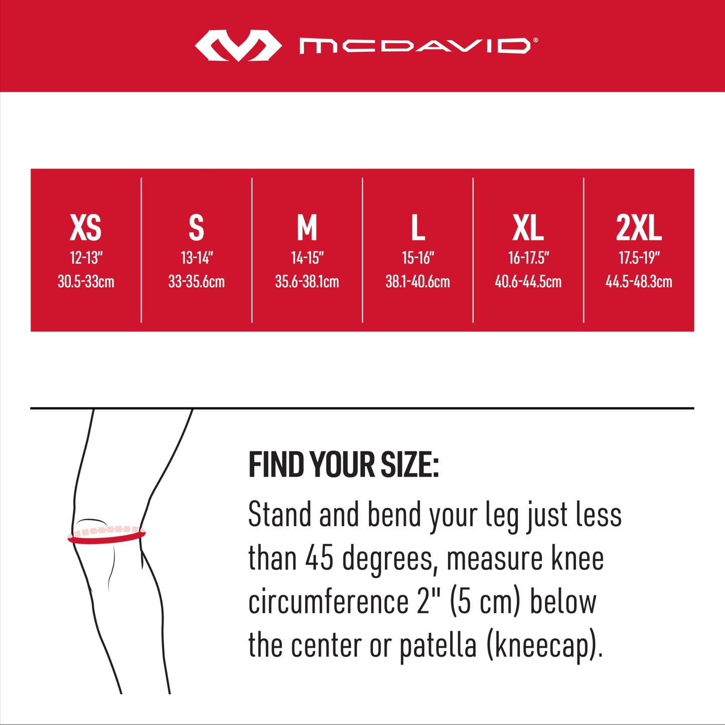 McDavid Patella Knee Support (Black, Large)