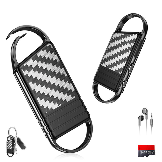 64GB (4800Hrs) Digital Voice Recorder - Voice Activated Recorder with Noise Reduction, Portable Recording Device Audio Recorder with Playback for Lectures Meetings Interviews Seminar Classroom