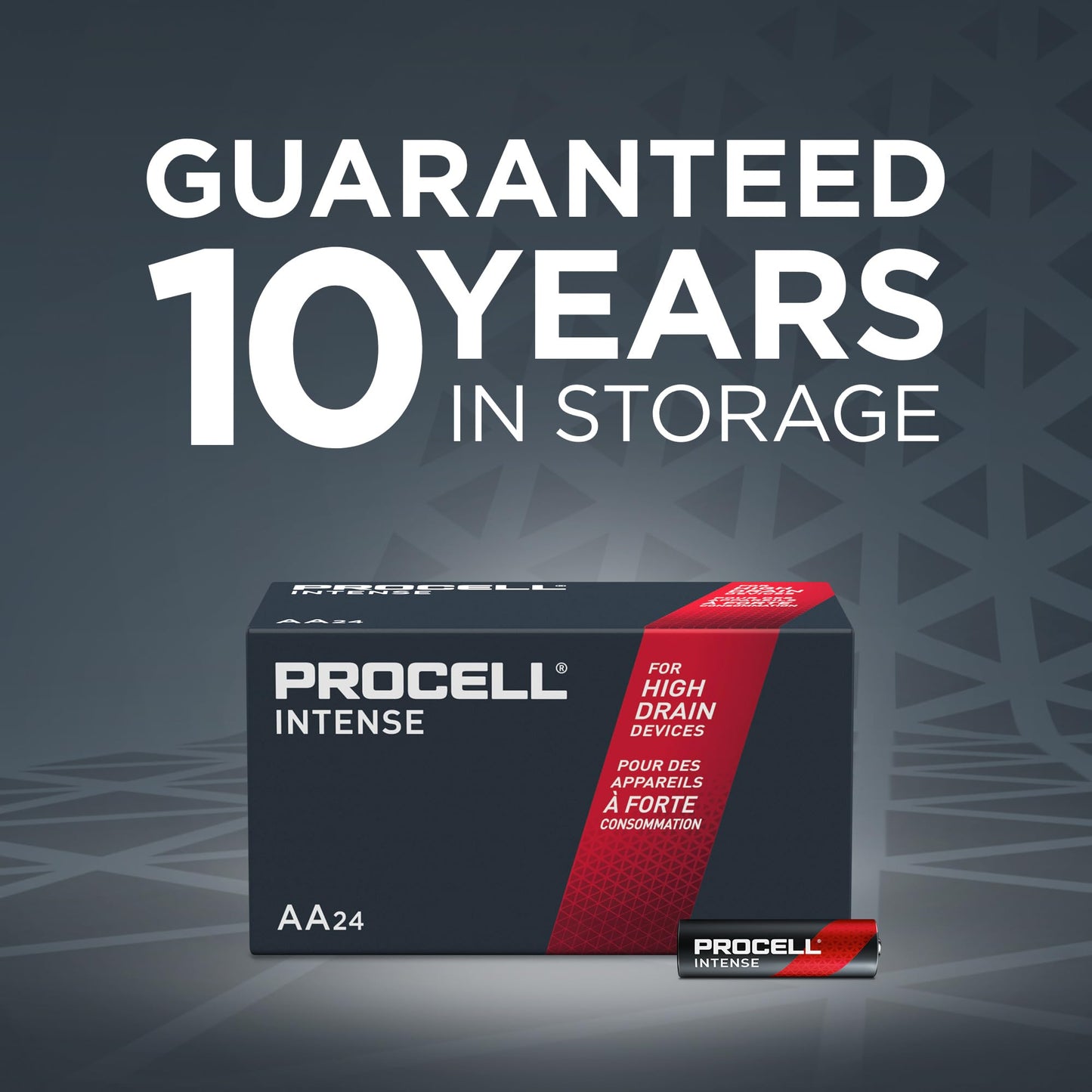 ProCell Alkaline Intense AA Batteries, 1.5V Alkaline AA for High Drain Professional Devices, Double A Battery with Long-Lasting Power, All-Purpose AA Industrial Batteries, 144-Count Bulk Pack