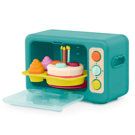 B. toys – Play Oven Set – 22 Pieces Cake Baking Playset – Pretend Cupcake Decorating – Lights & Sounds – 3+ Years– Mini Chef – Bake – a – Cake Playset