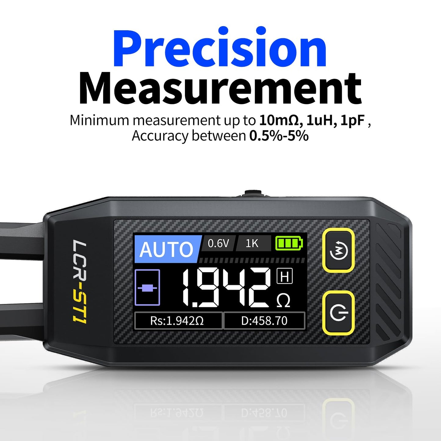 FNIRSI LCR-ST1 Mini Smart Tweezer LCR SMD ESR Tester Resistance Capacitance Inductance Continuity Diode Test Measurement Tools