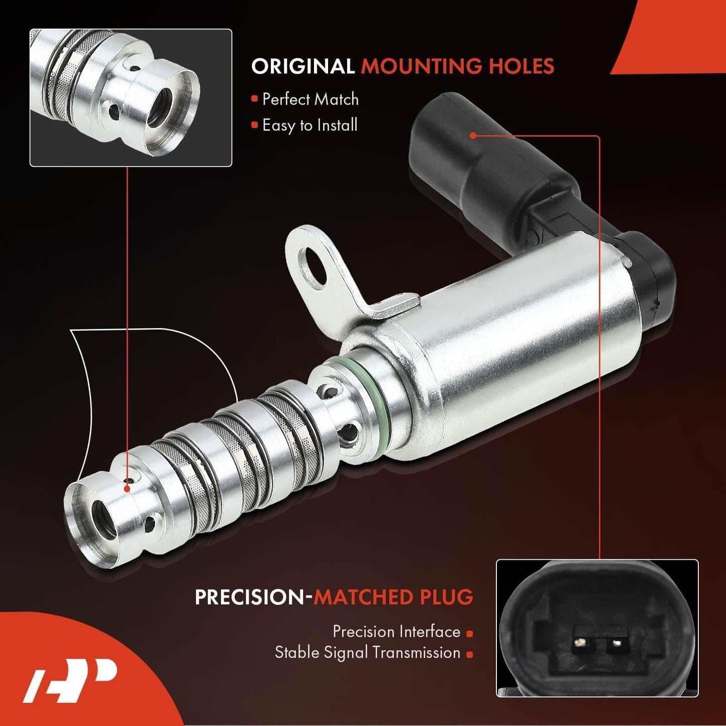 A-Premium Engine Variable Valve Timing (VVT) Solenoid Compatible with Kia Soul Optima Forte5 Forte Koup Seltos & Hyundai Elantra Coupe GT Tucson Kona, Replace# 24375-2E100