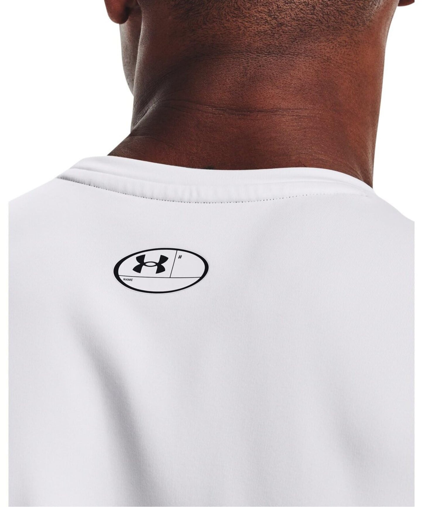 UA CG Armour Fitted Crew White/Black