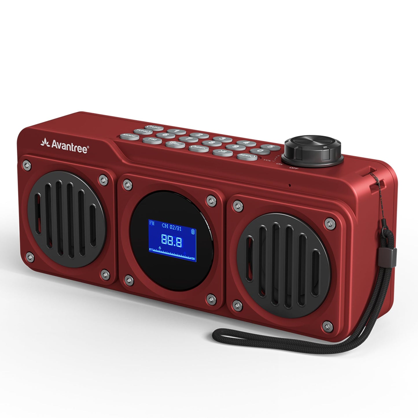 Avantree Boombyte - Portable Digital FM Radio & Bluetooth Speaker with Superb Stereo Sound, Metal Finish, Long Rechargeable Playtime, and Support for Micro SD Card & USB Audio Input