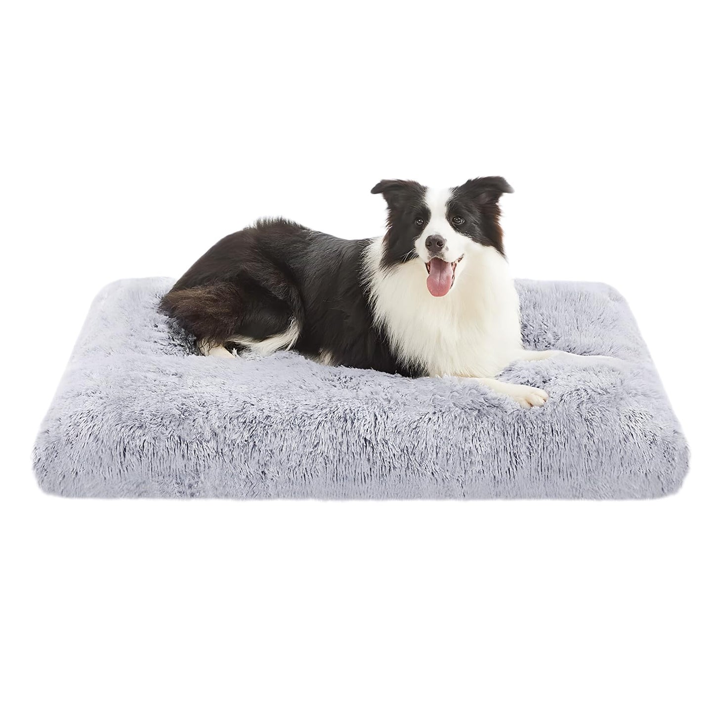 Dog Bed, Dog Beds for Medium Dogs, Long Plush Soft Calming Pet Bed, Washable Comfortable Crate Mat with Anti-Slip Bottom