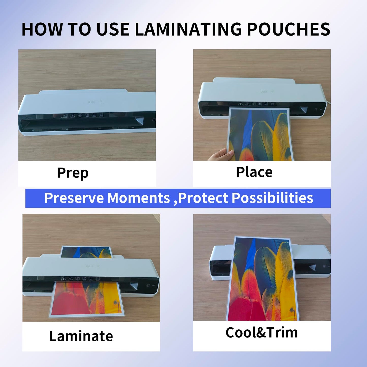 ELYGRAP 100 Pack 5Mil Legal Size Laminating Sheets 8.5"x14" (9x14.5) - Choise for Teachers and Officers-Thermal Pouches, Compatible with All Laminators for Documents/Cards/Photos