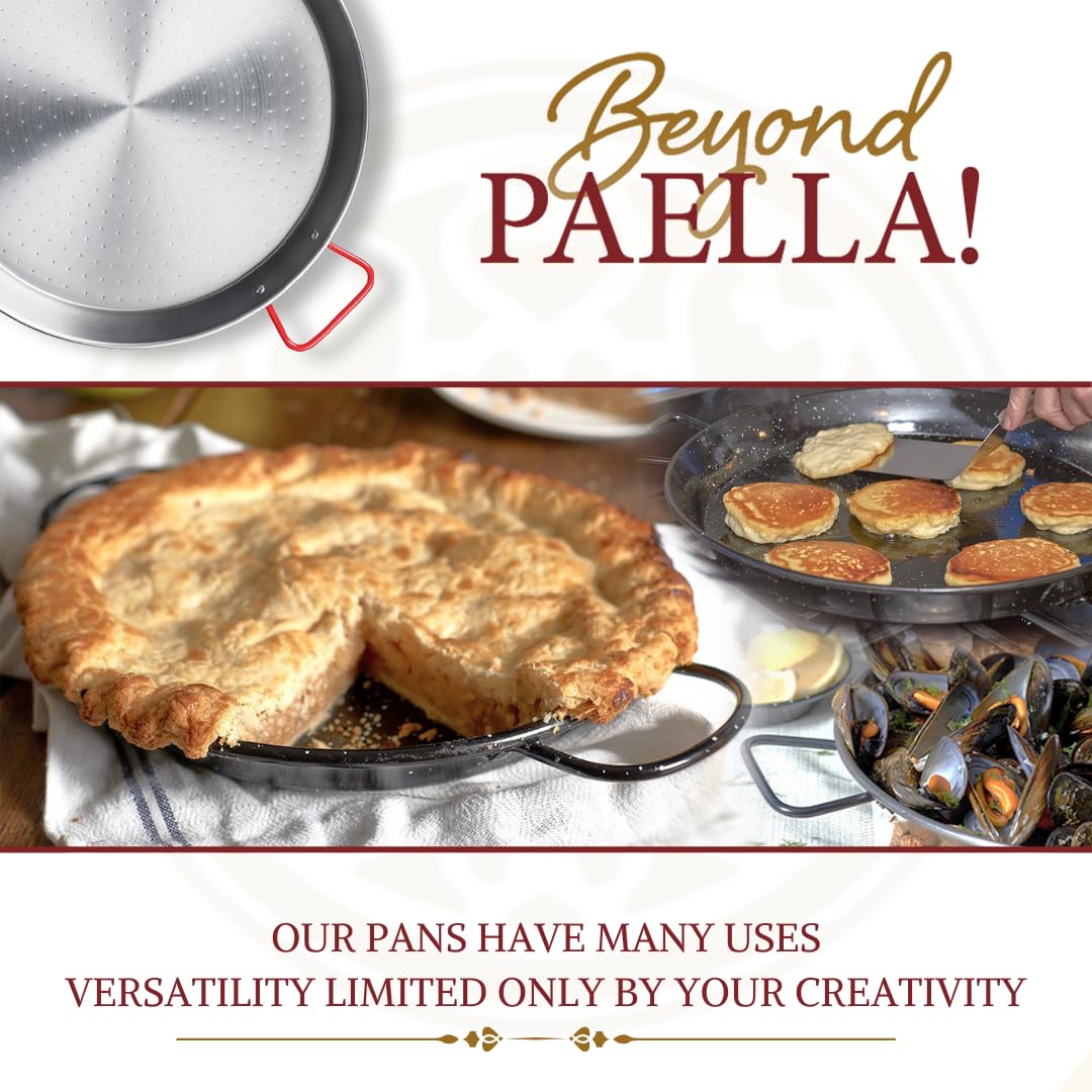 Garcima 13 1/2" Pata Negra Restaurant Grade Pan, 34cm, Silver, Medium