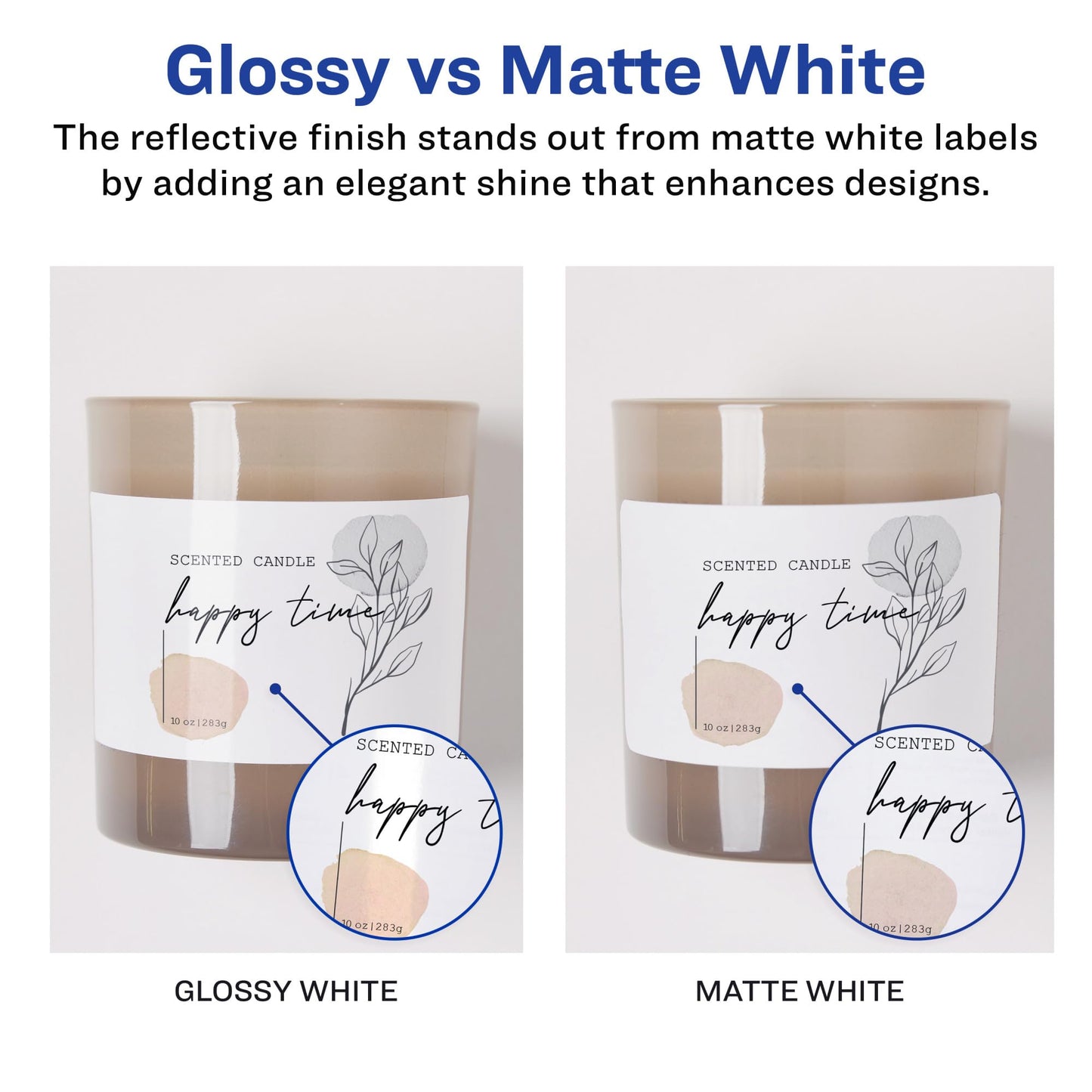 Glossy White Easy Peel Shipping Labels with Sure Feed