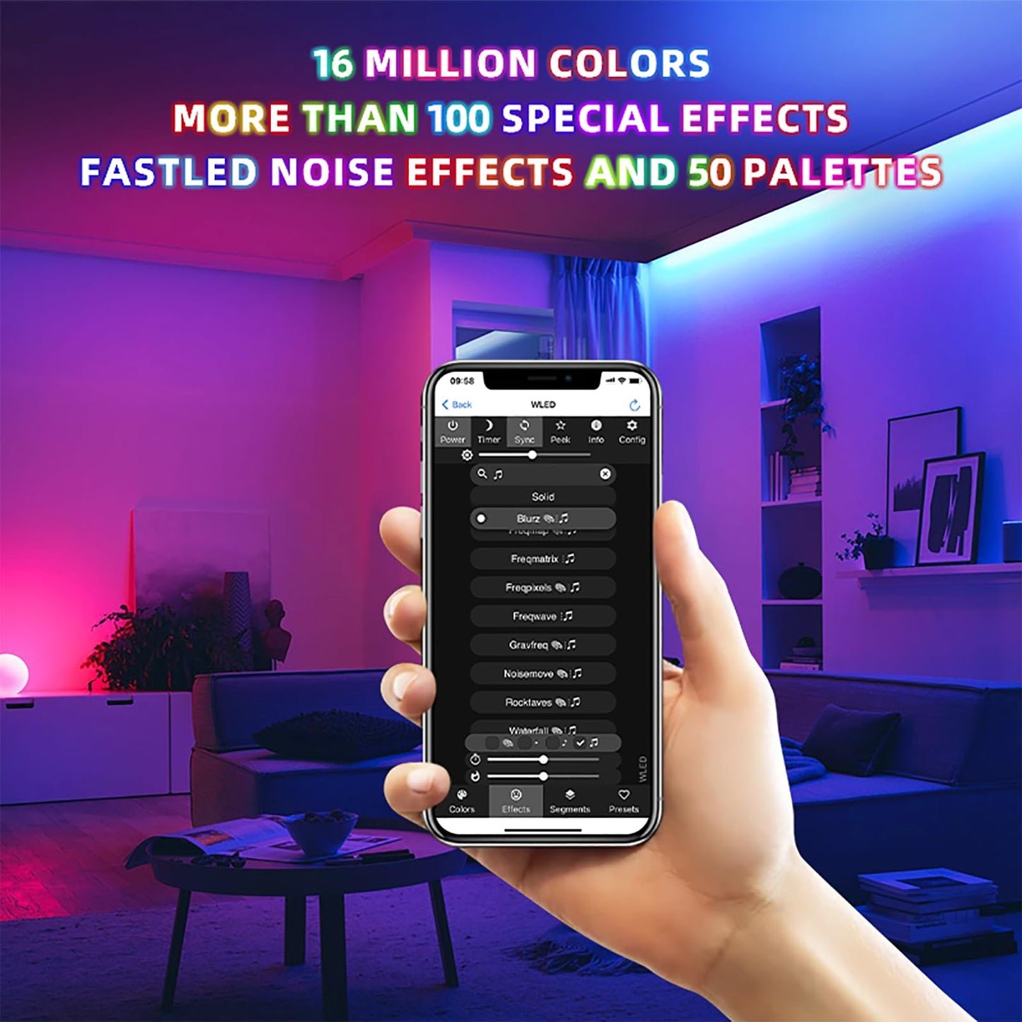 WeGoIOT ESP32 WLED LED Strip Controller Mic UART USB Type-C Download Music Sound Dynamic Mode DIY WiFi APP Control for SM 16703P WS2811 WS2812B SK6812 FL19038 WS2805 IC FCOB Addressable Strip Light