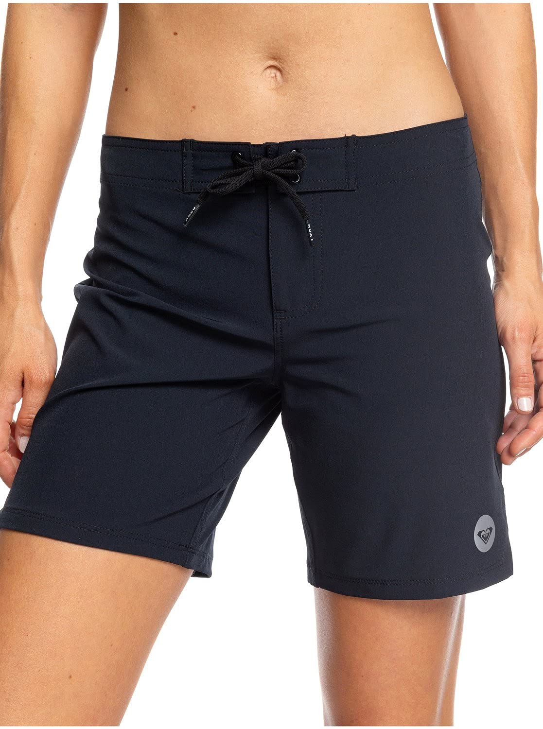 Roxy Women's Board Shorts 7" Inseam – Quick Dry Swim Shorts, Swimsuit Bottom, Bikini Cover Up, Beachwear, Black, X-Large