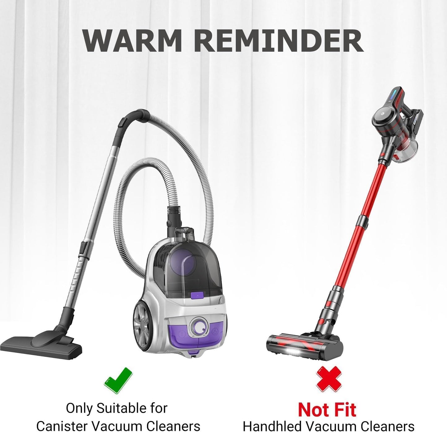 EZ SPARES Universal Vacuum Cleaner Floor Brush Head,32/35mm Attachment for Hard Floor and Carpet, 2-in-1 Combo Tool with Swivel Neck and Rolling Wheels, Vacuum Replacement Parts (Black)