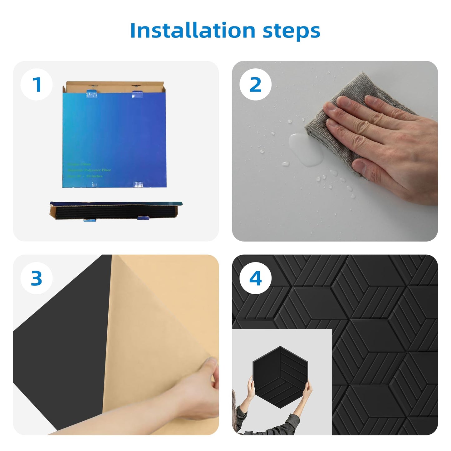 15 Pack Self-Adhesive Sound Proof Foam Panels for Walls, Acoustic Panels 12" x 14" x 0.4" High Density Y-Lined Sound Absorbing Tiles, Flame-Retardant, Peel & Stick