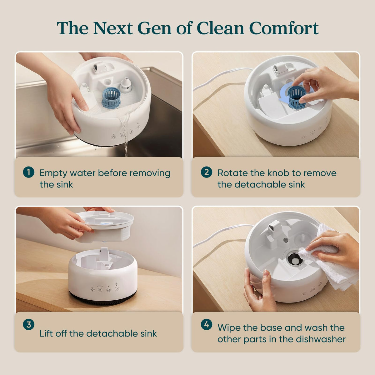 Levoit Humidifiers for Bedroom, 4.2L Top Fill Cool Mist Humidifier for Large Room, 42H Runtime, Dishwasher Safe Design Easy to Clean, 21dB Quiet for Baby, Plants, Night Light, Essential Oil Diffuser
