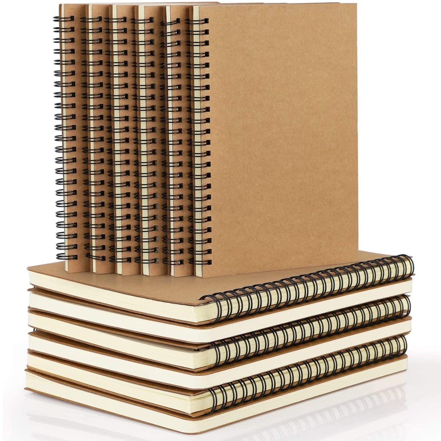 22 Pack Lined Spiral Notebook Journal A5 Ruled Journal Notebook Notepad Sketchbook Hardcover Lined Notebooks Journals for Office School Supplies, 100 Pages/ 50 Sheets, 8.3 x 5.5 Inches