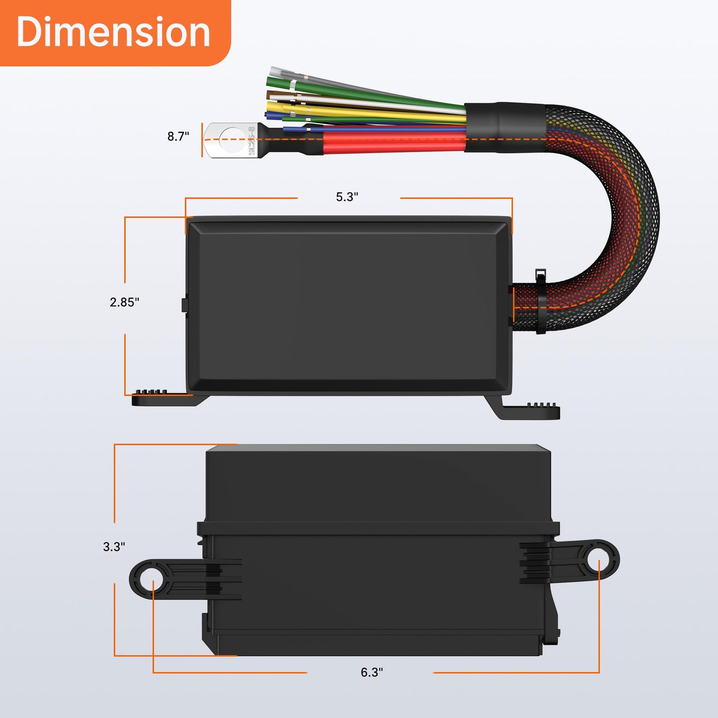 DaierTek 12V Relay Box 6 Way12 AWG Pre-Wired Waterproof Relay Box 6 Slot ATC/ATO Fuse Relays Block Universal Relays Panel for Automotive Car Marine Boat