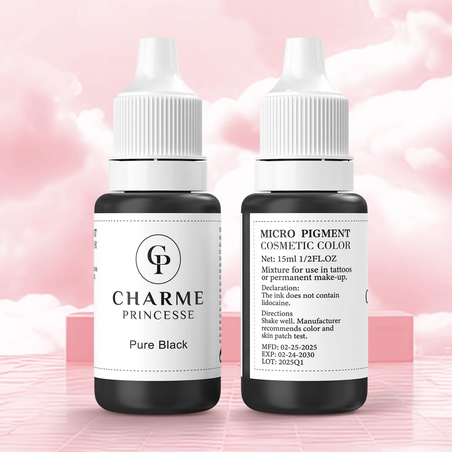 Charme Princesse Wireless Permanent Makeup Machine Kit Rotary Eyebrow Pen Machine With 15pcs 1R/1P Needles Supply for Eyebrow Lip Eyeliner EK403-4-US-FBA24