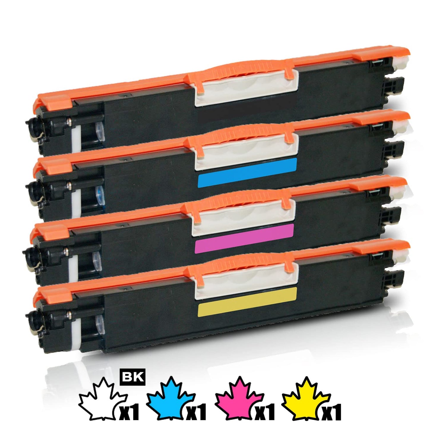 1 Set of 4 Inkfirst Compatible Toner Cartridges Replacement for HP CE310A CE311A CE312A CE313A 126A Color LaserJet Pro CP1025nw M175nw TopShot M275 MFP Black Cyan Magenta Yellow