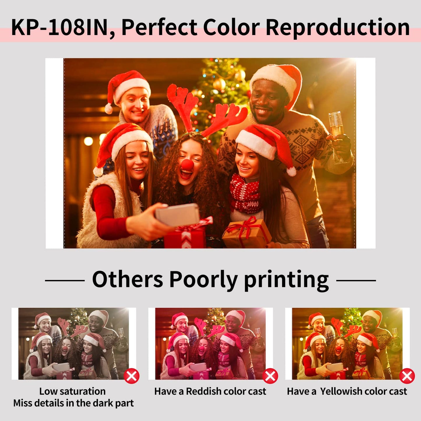 Compatible for Canon Selphy CP1500 CP1300 Paper and Ink 4x6'' Postcard Size