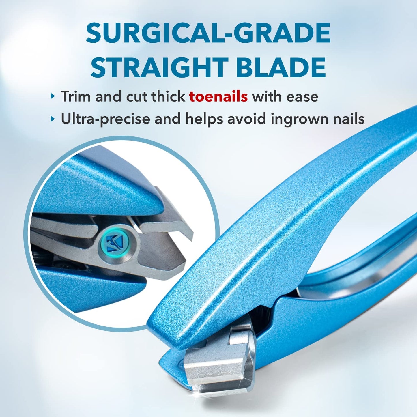 ClipperPro Omega Select Toenail Clipper - Strong Heavy Duty Nail Clippers | Toenail Clippers for Thick Nails with 180 Degree Swivel Head