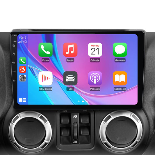 AWESAFE Car Radio Stereo Andriod 13 for Jeep Wrangler JK Compass Grand Cherokee Dodge Ram with CarPlay Android Auto