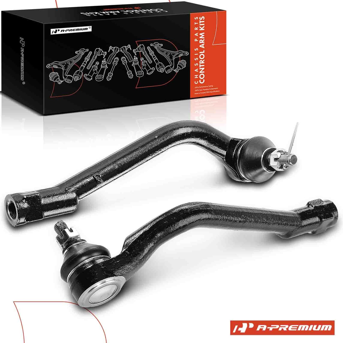A-Premium 2 x Front Outer Tie Rod Ends, Compatible with Hyundai Sonata 2011-2015, Tucson 2010-2017, Azera 2012-2017, Kia Optima 2011-2015, Sportage 2011-2016, Cadenza 2014-2016