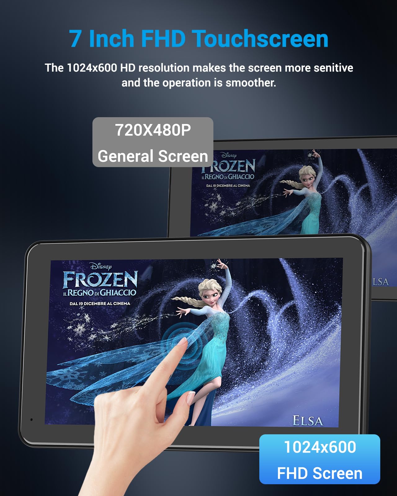 2024 Texpot Car Stereo With Apple CarPlay Android Auto, 7" HD Touchscreen Wireless CarPlay Screen, Bluetooth WiFi, Portable Car Radio, Live Navigation, Mirror Link, AUX/FM, Voice Control