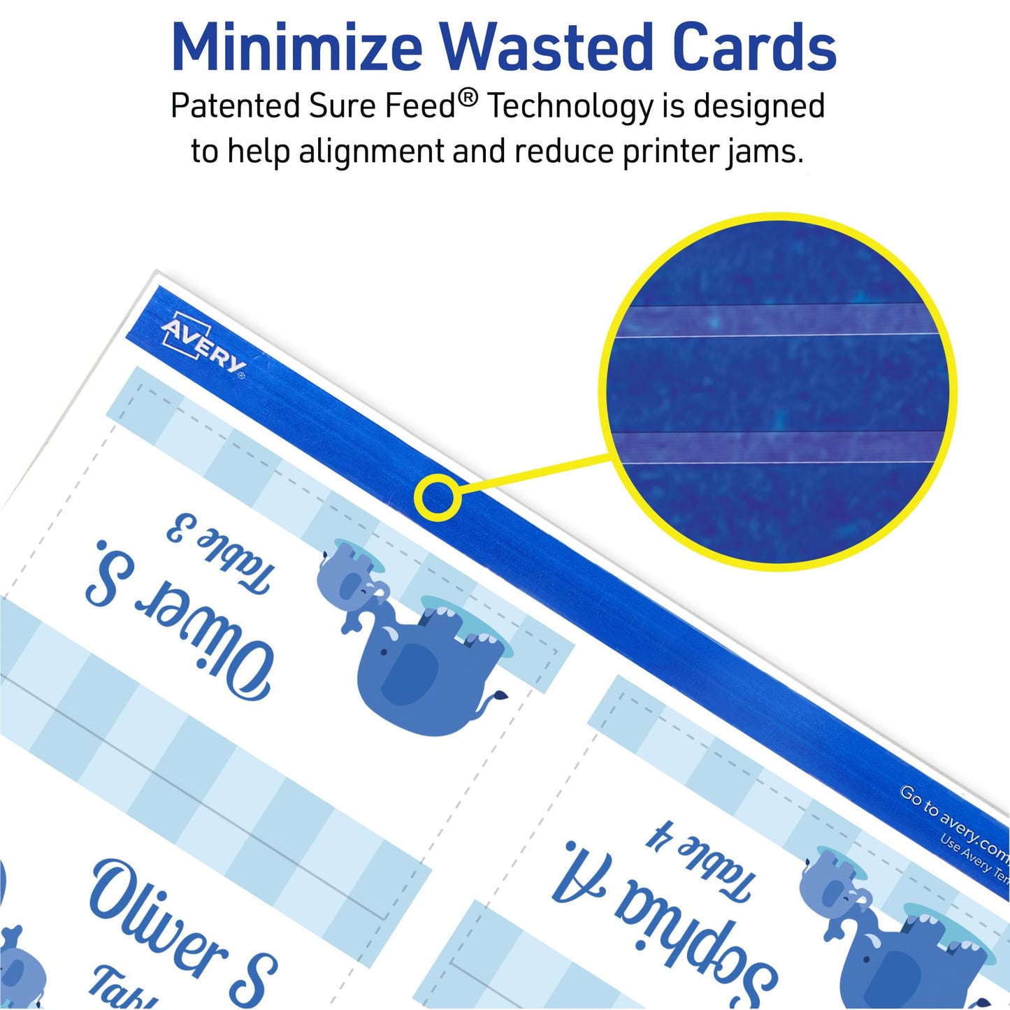 Avery Small Tent Cards, 2 x 3.5 Inches, White, Box of 160 (5302)