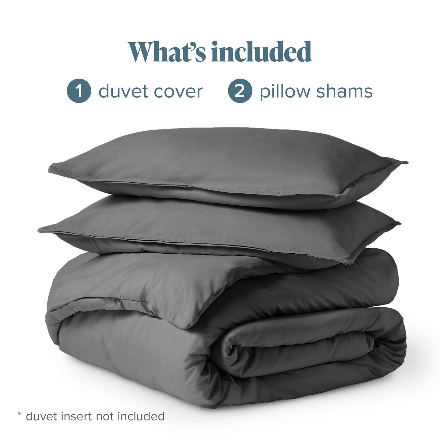 Bare Home Bedding Duvet Cover King Size - Premium 1800 Super Soft Collection - Lightweight, Cooling - Soft Breathable Bedding Duvet Cover (King, Grey)