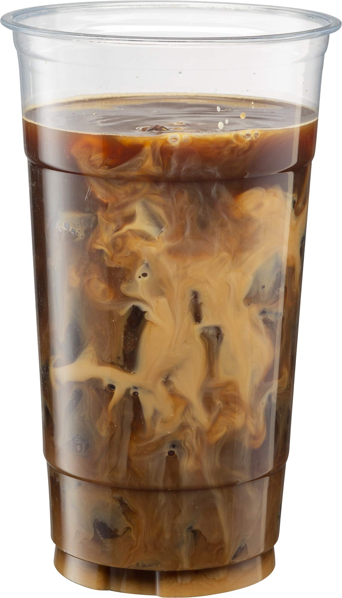 Crystal Clear PET Cups for Iced Coffee,Milkshake, Cold Drinks, Slush, Smoothy's, Slurpee, Ice cream, Dessert, Party's, Plastic Disposable Cups (50, 32 oz)