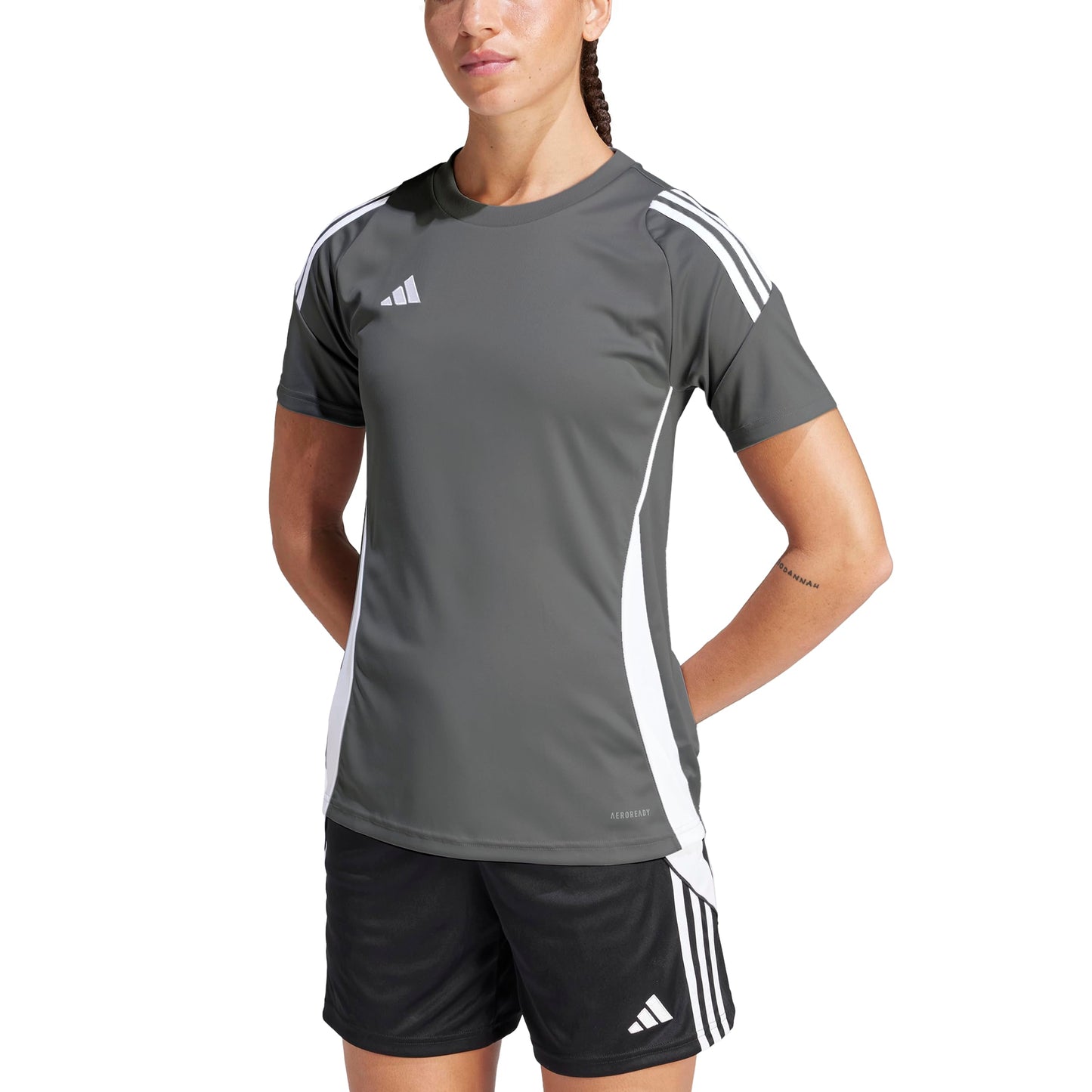 adidas Women's Tiro 24 Jersey, Team Mid Grey/White, X-Small
