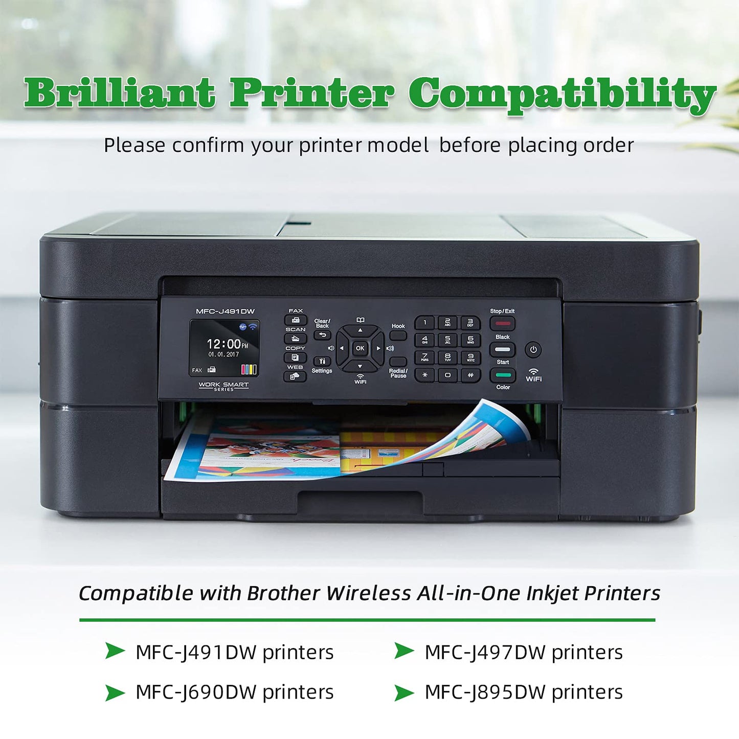 GREENARK Compatible LC3013 LC3013XL Replacement for Brother Ink Cartridge LC3013 LC3013XL for Brother MFC-J491DW, MFC-J497DW, MFC-J690DW, MFC-J895DW Printer (3 Black, 3 Cyan, 3 Magenta, 3 Yellow)