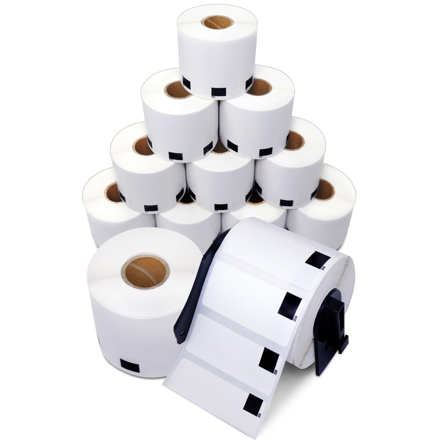 Aegis Adhesives - 1.1" X 2.4" Replacement for Brother DK-1209 (12 Roll, 1 Frame) Direct Thermal Address and Barcode Labels - Compatible with QL Label Printers