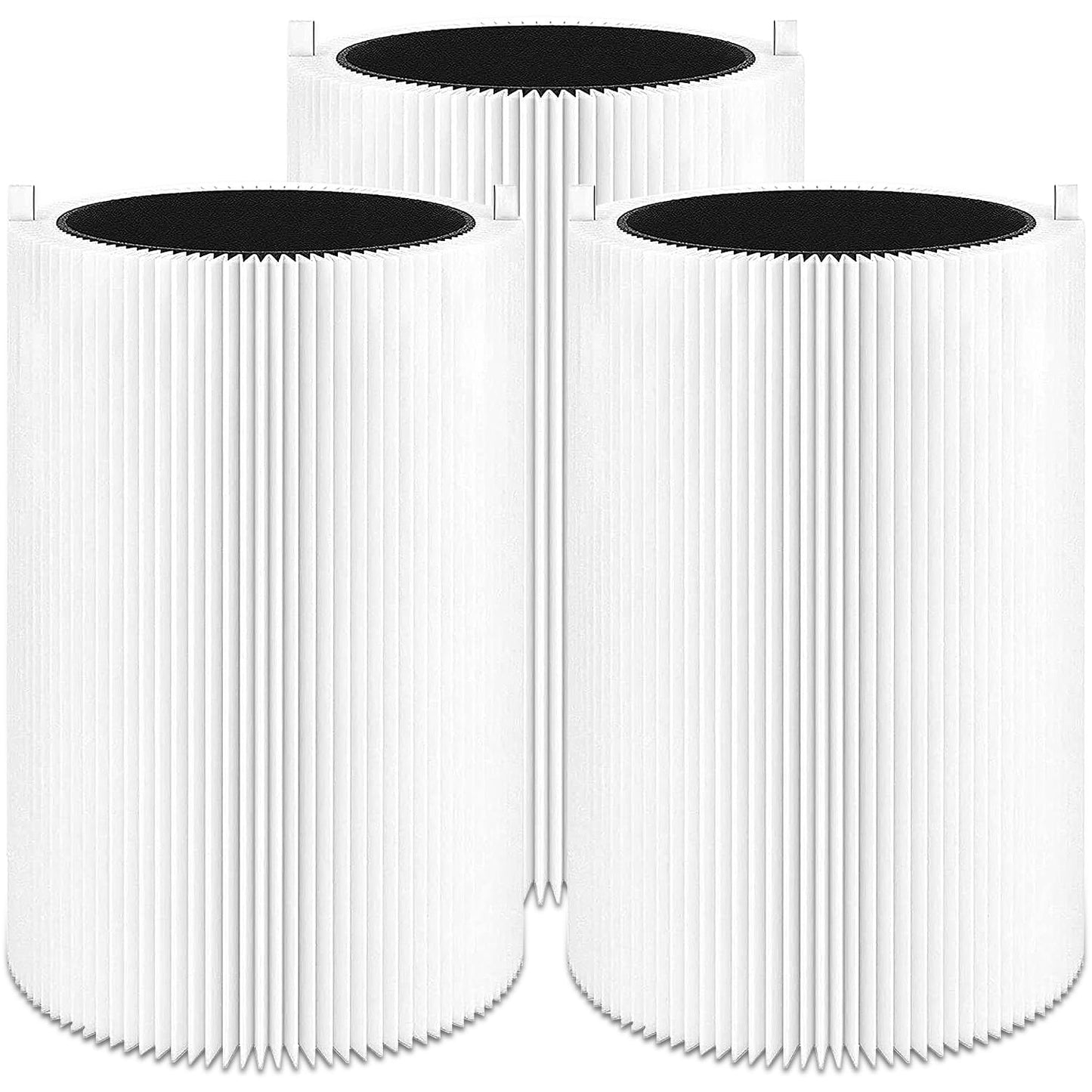 3 Pack Replacement Filters for Blueair Blue Pure 411 411+ Auto Mini Air Purifier- Parts with Silent Activated Carbon, Fit for Cleaner Pet Filter