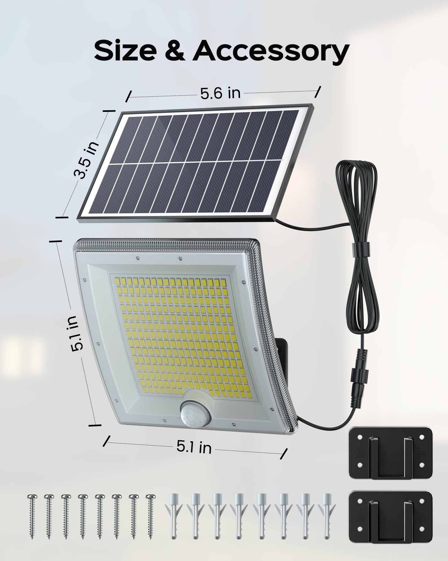 FIONSUN Solar Lights Outdoor with Motion Sensor, Dusk to Dawn Solar Flood Lights Outdoor, 170 LED Solar Panel Lights IP65 Waterproof, 3 Modes Solar Shed Lights for Outside Patio Garden (2 Pack)