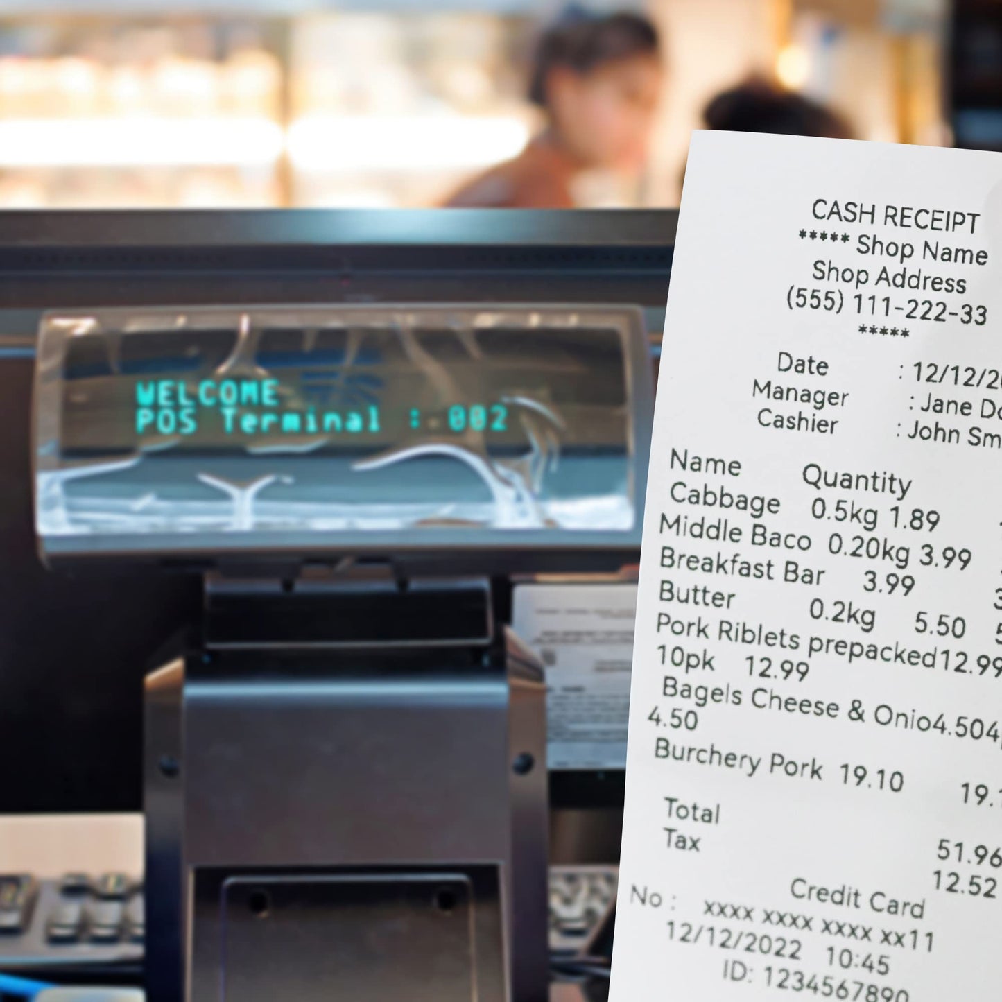 L LIKED 3-1/8"（3.125"） x 200' Thermal Paper Receipt Rolls, 30 Rolls Cash Register POS Receipt Paper