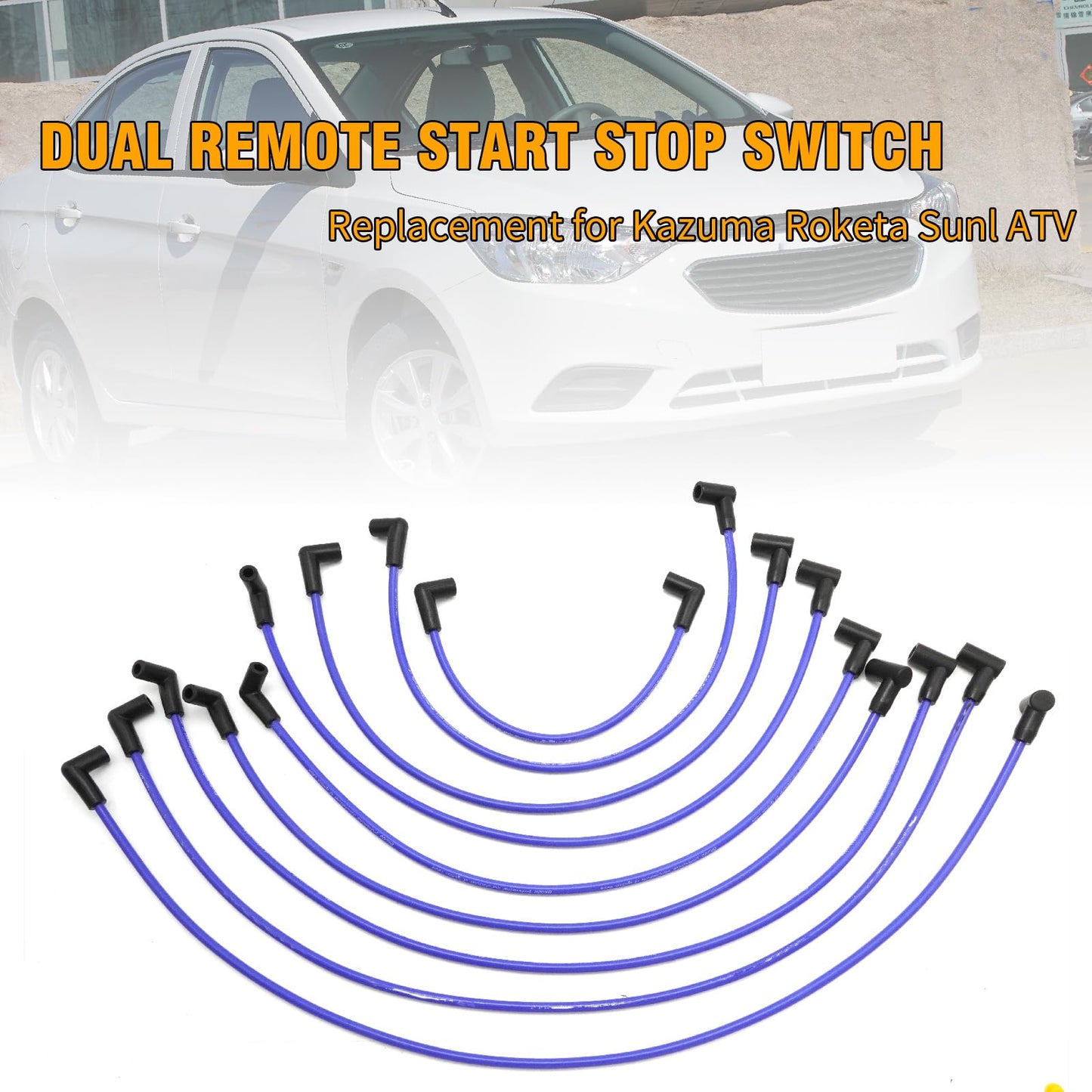 ZUDKSUY High Energy 8mm Spark Plug Wires Set Replacement for Chevy/GM 1974-1988 305 350 400 SBC Engine 90° Boot Spark Plug Wire (9-Pack)