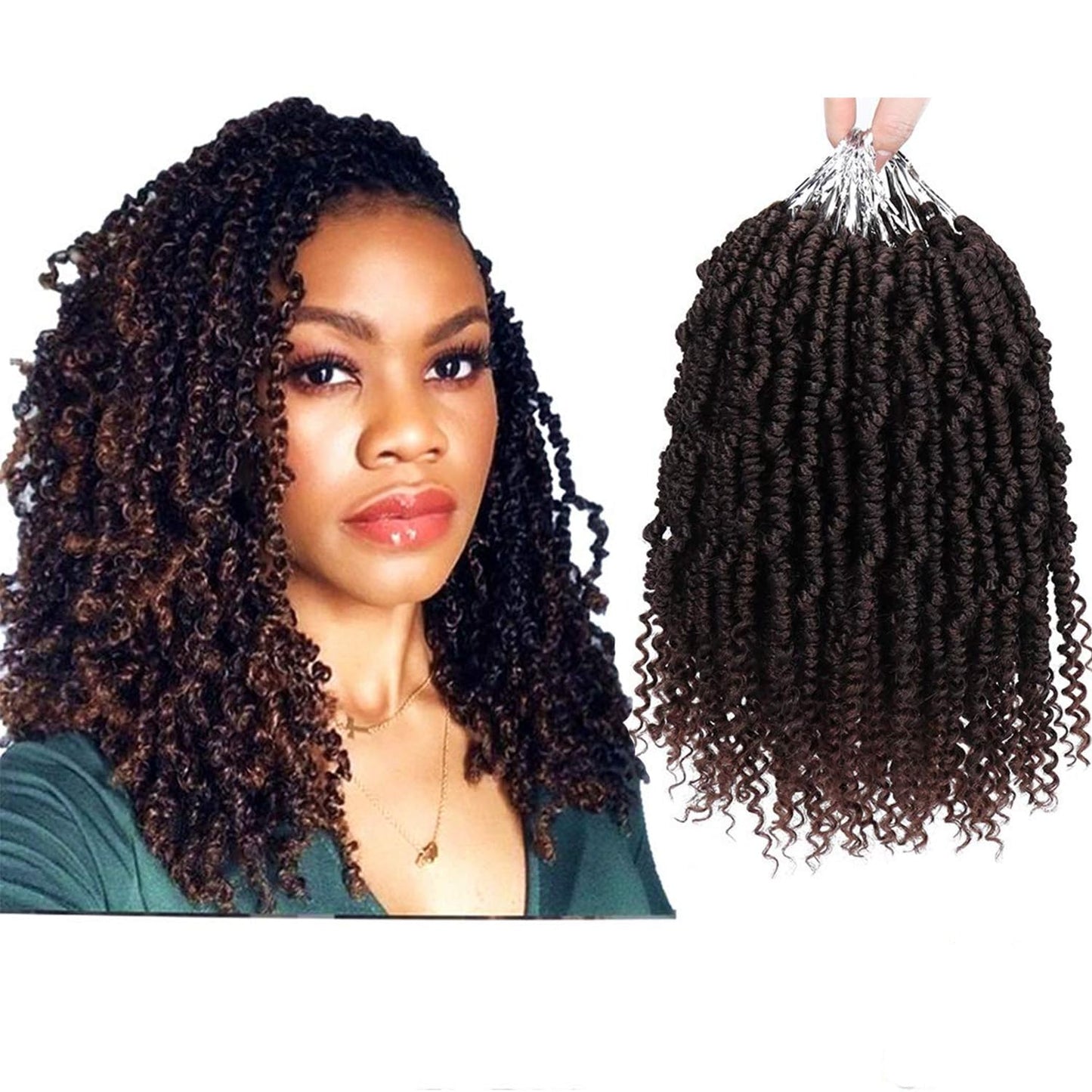 Bomb Twist Crochet Hair 6 Packs 10inch Spring Twist Crochet Braids Pretwisted Passion Twist Hair Pre looped Crochet Hair Synthetic Braiding Hair Extension Fluffy Twist Dreadlocks Hair for Women(T33#)