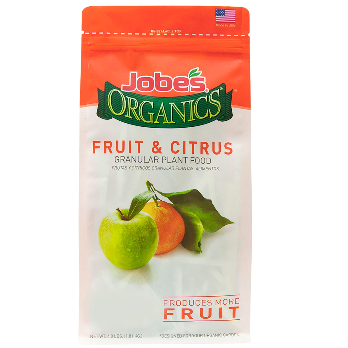 Jobe’s Organics Fruit & Citrus Fertilizer with Biozome, 3-5-5 Organic Fast Acting Granular Fertilizer for All Fruit and Citrus Trees, 4 Pound Bag