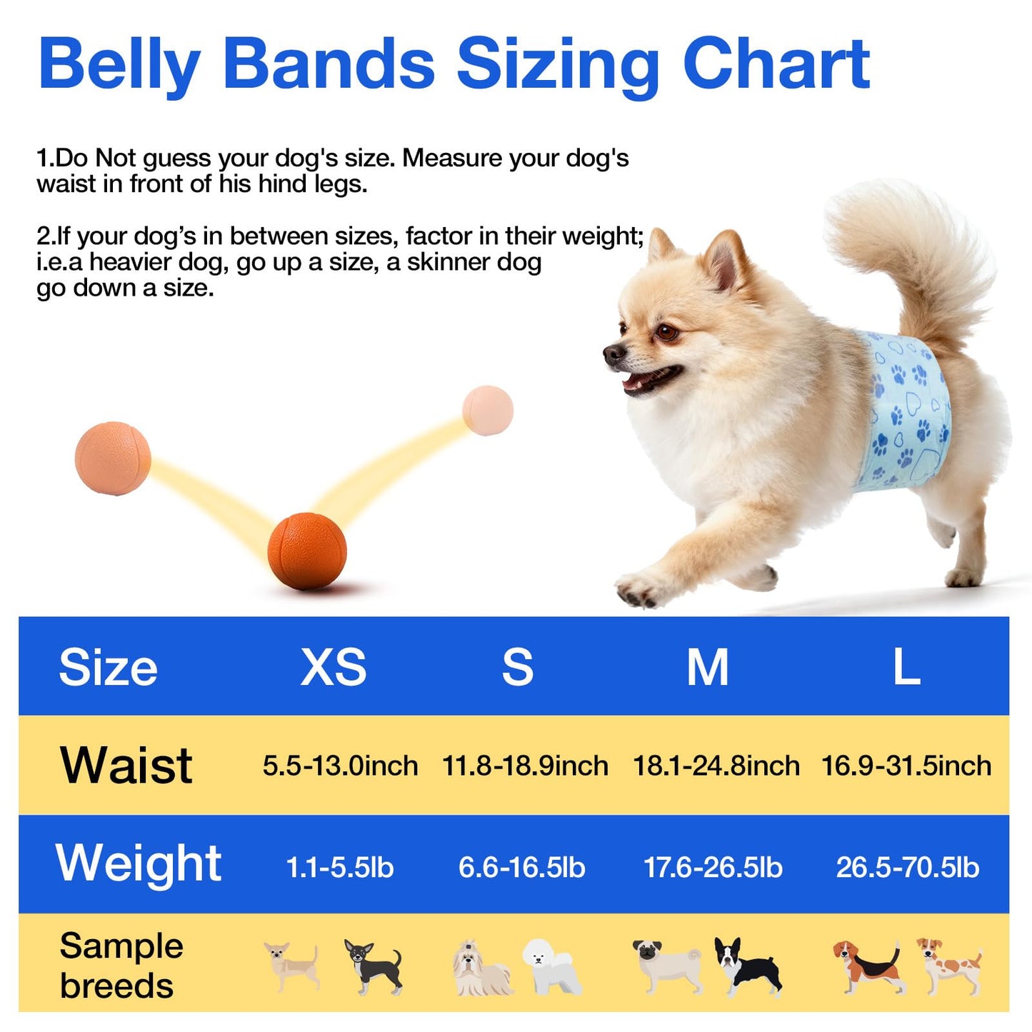 Male Dog Diapers with Wetness Indicator, Disposable Belly Band for Puppy Male Diapers, Doggie Wraps for Puppy Training, Incontinence, S, 52 Count