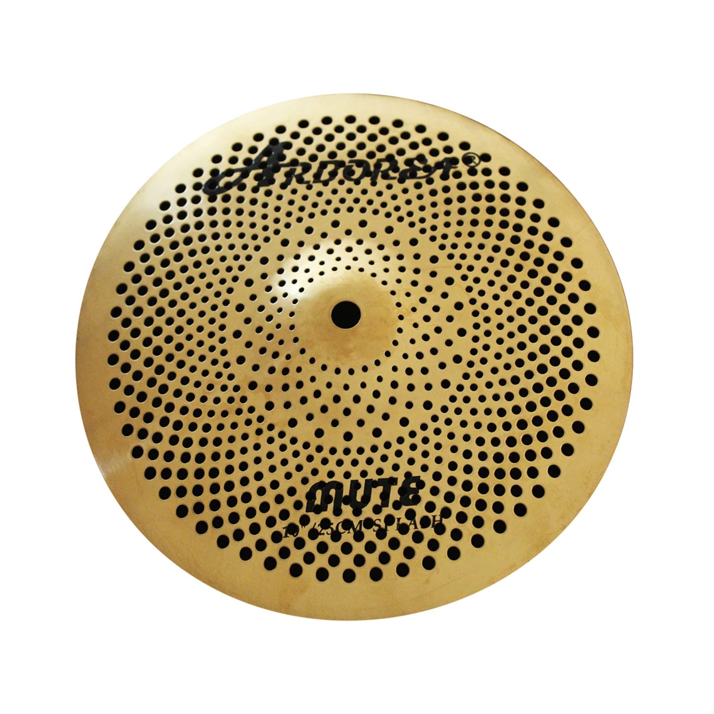 Arborea Low Volume Splash Cymbal 10 inches Golden Mute Practice Splash Cymbal For Drum Set