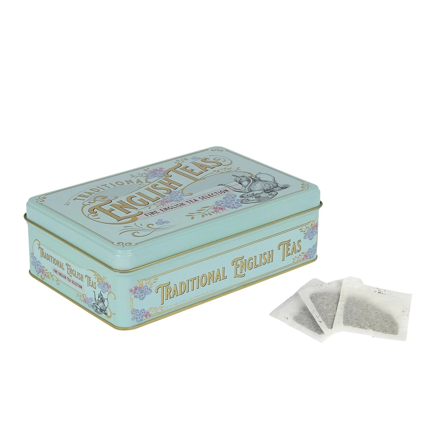 New English Teas Vintage Victorian Tea Caddy with 72 teabag selection