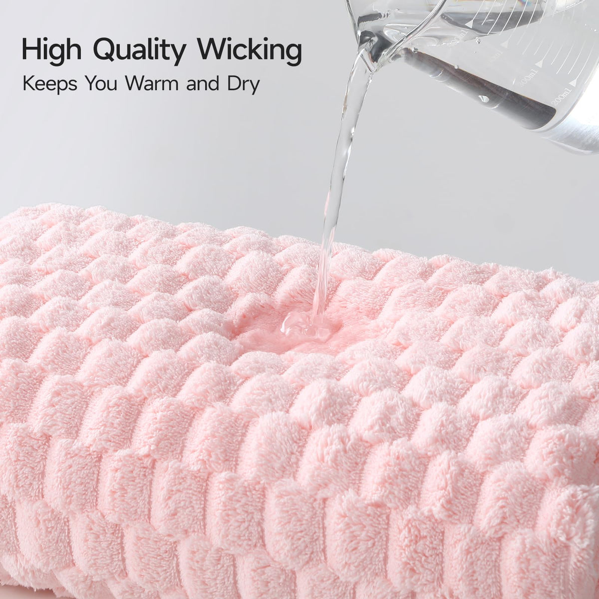REDKISS 4 Pack Microfiber Bath Towels - Extra Large, Super Absorbent, Quick Dry Waffle Towels Set for Bathroom, Spa, Gym, and Travel - Luxury, Plush, 4 Multicolor