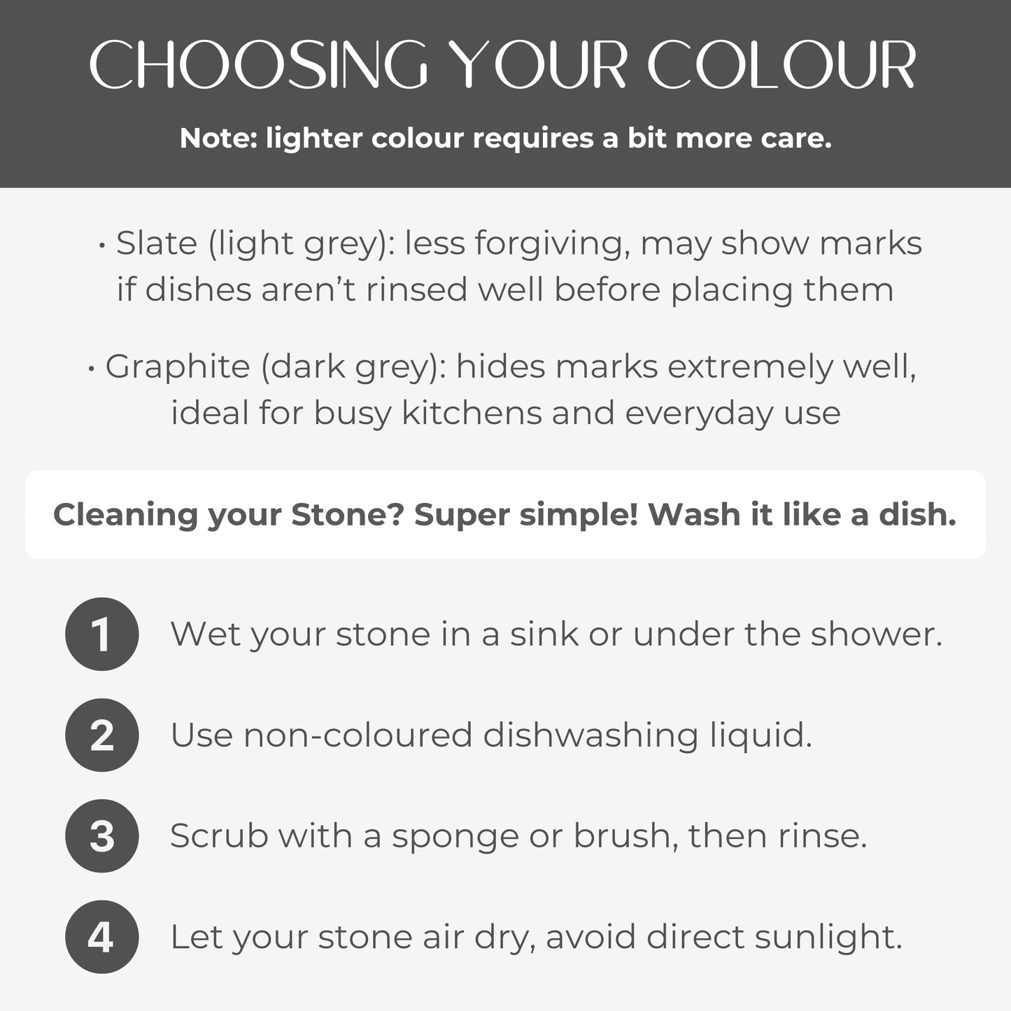 Natureva Stone Dish Drying Mat - Super Absorbent, Quick Dry Diatomite Mats for Kitchen Counter - Made of Natural Diatomaceous Earth Absorbing Water Instantly - Flow - Graphite