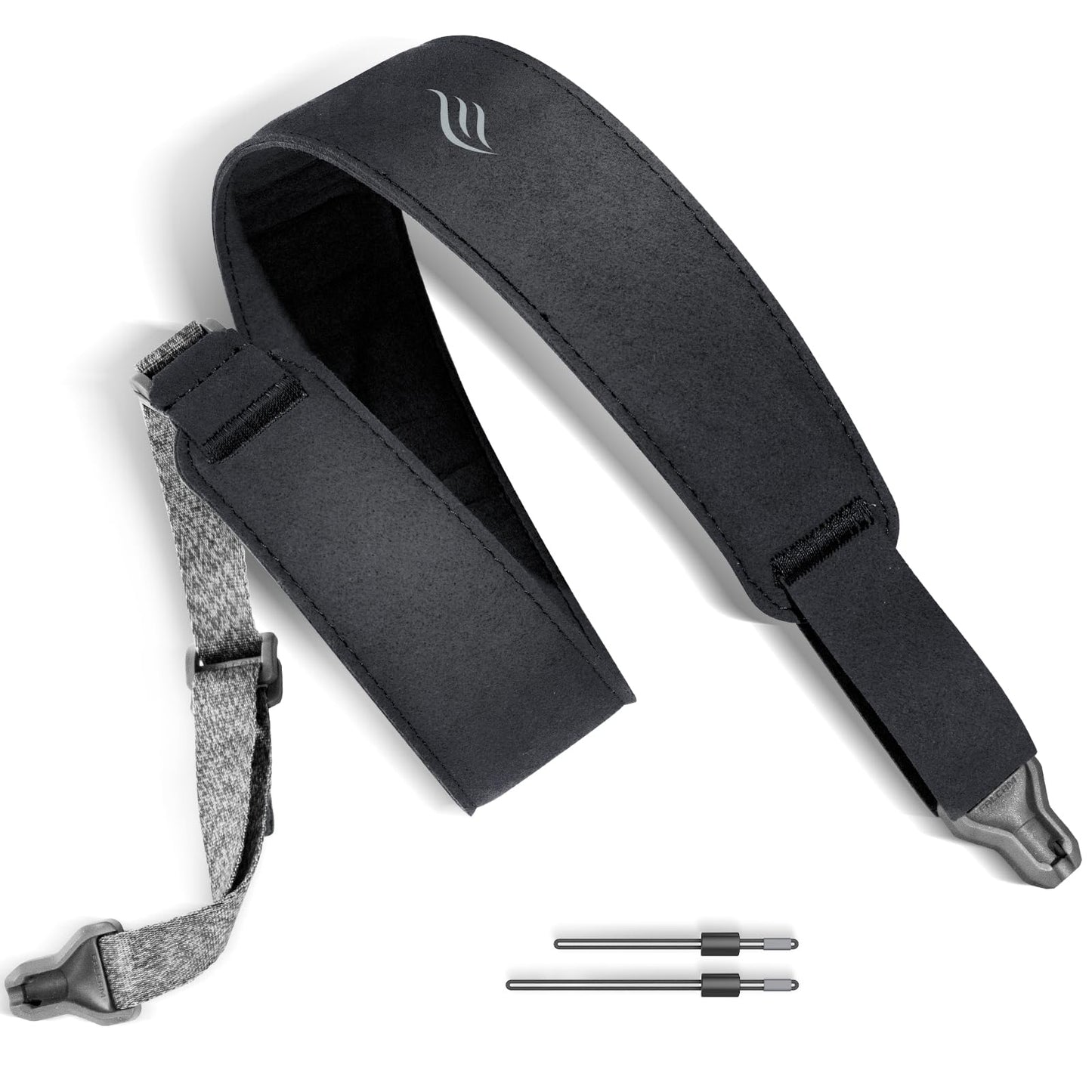 Enya Magnetic Strap for Guitar, Bass, and Ukulele - Quick Release, Single-Hand Adjustable, with Leathery Texture(MS1-Black)
