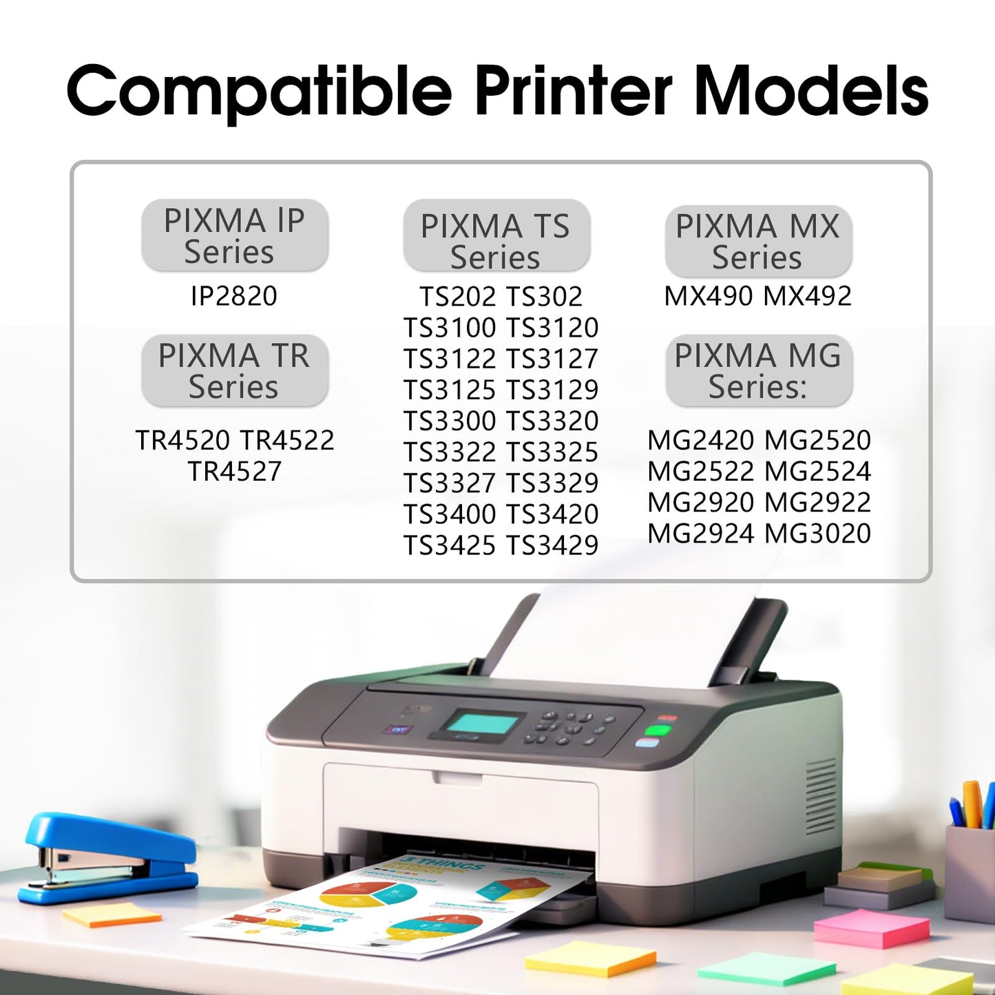 245XL Ink Cartridges Black High Yield Replacement for Canon PG-245 XL – Compatible with Pixma TR4520 TR4527 MG2522 MG2520 MX490 MX492 MG2920, 2 Black, 2 Pack